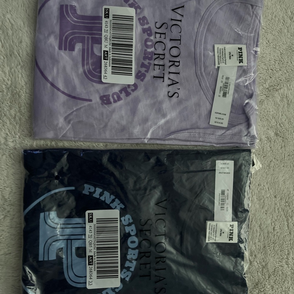two new vs pink tank tops size M